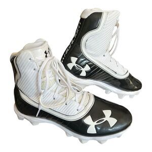 Under Amour Highlight Football Cleats. White/Black. Size: 7.5 Mens